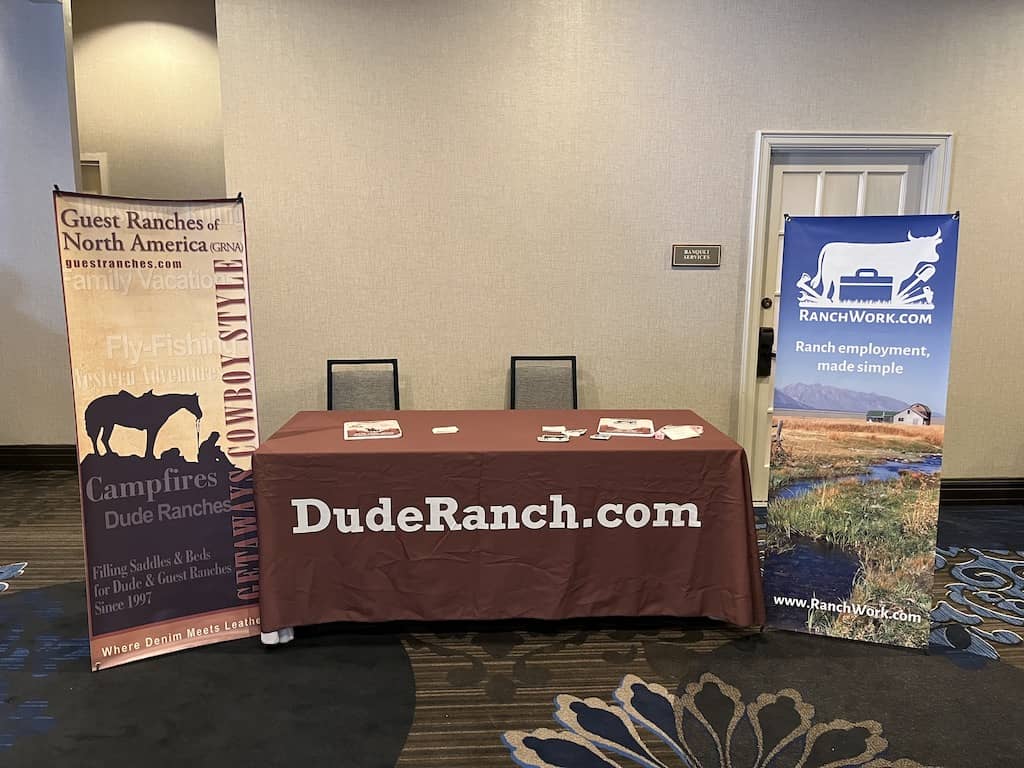 DudeRanch.com booth at Dude Ranchers Association yearly conference