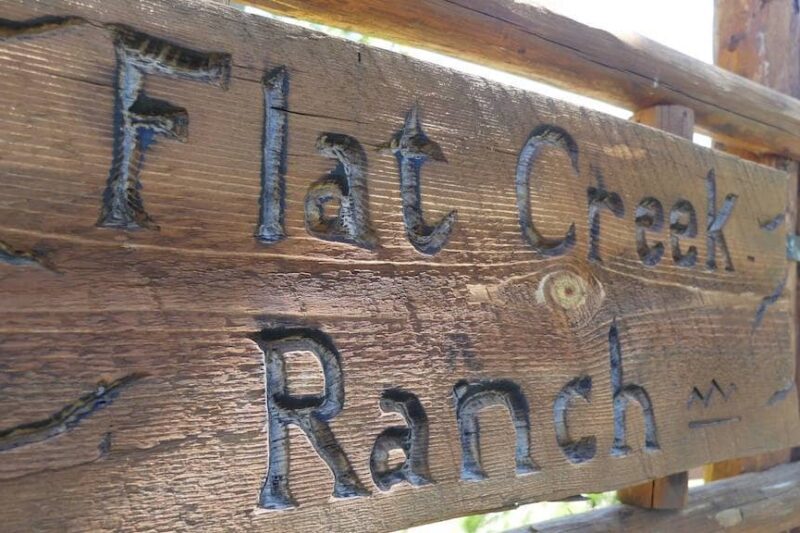 Flat Creek Ranch, Wyoming - Sign