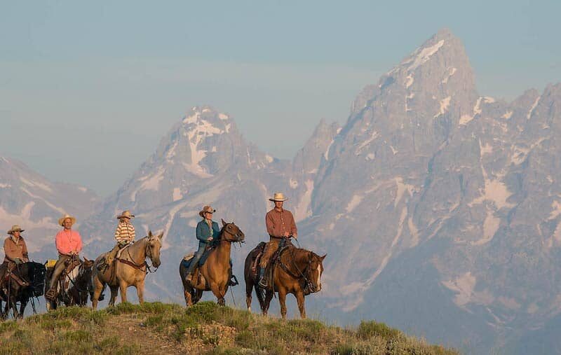 Triangle X Ranch views of Grand Teton mountains